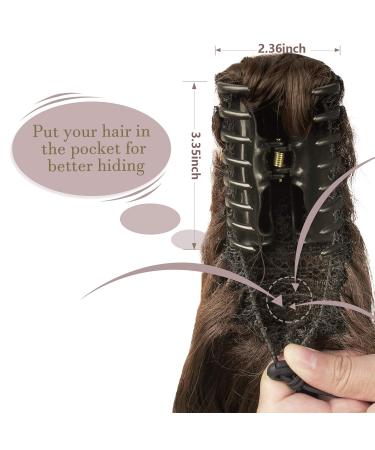 Sofeiyan 33cm Curly Ponytail Extension - Natural Looking Clip-In Hairpiece for Women - Dark Brown & Strawberry Blonde Mix - Buy Online on GoSupps.com