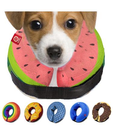Ducomi inflatable hinges of the dog and cat - for operations relaxation of the animal - freedom in the event of movements and visibility - prevents scratches and bites (watermelon s) s watermelon