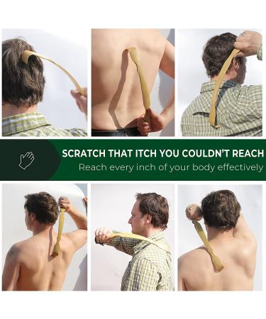 RENOOK Bamboo Back Scratcher - Curved Long Handle 3 PCS Wooden Scratchers for Men, Women & Kids - Body Itching Assistant - Novel Gifts - Oversize 3 PCS - Buy Online on GoSupps.com