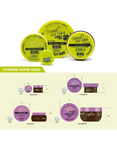 Ebin 24 Hour Edge Tamer - Ultra Super Hold 8.25oz | Long-lasting Edge Control - Buy Online on GoSupps.com
