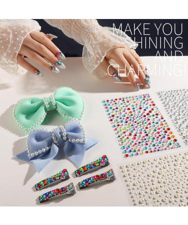 Teenitor Self Adhesive Face Gems - Festival Rhinestones for Makeup, Hair & Body - Stick On Pearls & Rhinestones Stickers - Buy Online on GoSupps.com