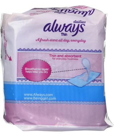 Always Dailies Thin Regular 20 Count - 2 Pack | Discreet Daily Liners - Buy Online on GoSupps.com