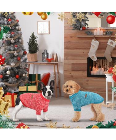 HYLYUN 4 Pack Knitted Dog Sweaters for Small & Medium Dogs | Warm Soft & Comfortable Winter Puppy Clothing - Bright Colors - Buy Online on GoSupps.com