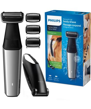 Philips Bodygroom Body & Intimate area Trimmer Superior manscaping tool safe below the belt patented rounded tips and hypo-allergenic foil removes hair without getting nicked or cut BG5020/15 Body Groomer 5000