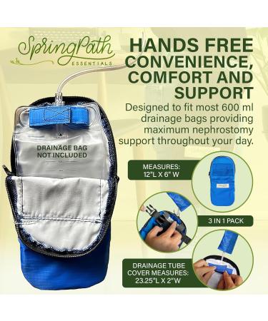 Double Nephrostomy Tube & Drainage Bag Cover - Royal Blue | International Shipping Available - Buy Online on GoSupps.com