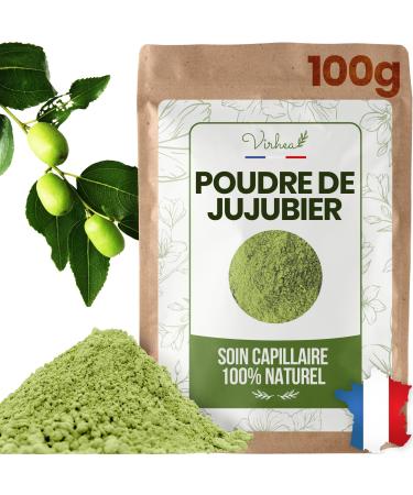 virhea VIRHEA Sidr Powder 100g - Natural Jujube Powder for Hair and Face - Ayurvedic Qasil Moisturizing and Volumizing