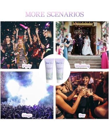 2-Piece Body Glitter Gel Set - Mermaid Sequin Sparkling Chunky Glitter for Face Hair & Lips | Festival Makeup & Masquerade Birthday - Includes 2 Silver Gels & 2 Brushes - Buy Online on GoSupps.com