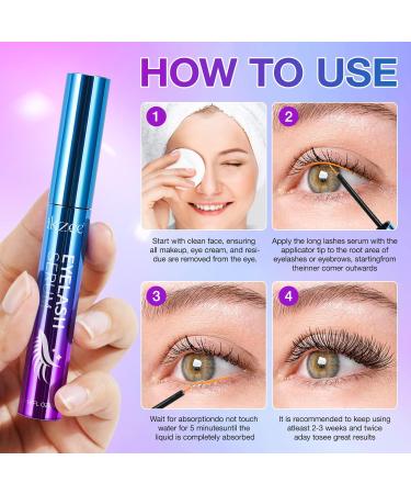 Eyelash Growth Serums - Eyelash Serum for Eyelash Growth for Women Serum to Stimulate Growth of Thicker Fuller and Longer Eyelashes 5ml - Buy Online on GoSupps.com