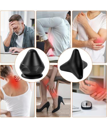 Trigger Point Presser Massager with Suction Cup - 2 Pack Black Massage Balls for Back Shoulder Hands & Legs | Self-Massage Tool - Buy Online on GoSupps.com