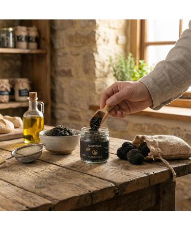  Spartacus Truffle Spartacus Truffle Pearls 40g Gourmet Truffle Pearls (50% Pearls & 50% Chopped Truffle) Luxury Culinary Decoration for Pasta Steak Sushi & Cooking - Buy Online on GoSupps.com