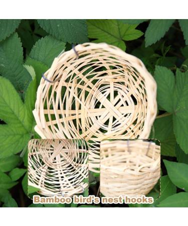 Obelunrp Bird Nest for Wildbird 6pcs 3.9inch Bamboo Woven Nesting Boxes for Wild Birds Hatching Breeding Cave for Parrot Canary or Cockatiel - Buy Online on GoSupps.com