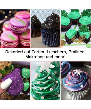 Edible Glitter for Drinks - 3 Colors Tasteless Food Color Powder for Cocktails Chocolate & Fondant - 4G - Buy Online on GoSupps.com