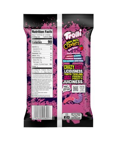 Trolli Sour Brite Crawlers - Very Berry Gummy Worms | Sweet & Sour Candy 7.2 oz (Pack of 1) - International Shipping Available - Buy Online on GoSupps.com