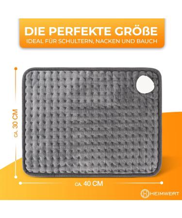 Home Value Heat Pillow | Automatic Switch-Off | Fast Heating Up to 100W | 30x40 cm | Ideal for Back Shoulder Neck & Stomach | Gray Electric Heating Pad - Buy Online on GoSupps.com