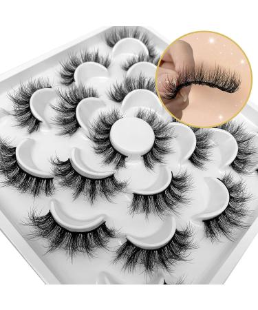 Arekey 5D Faux Mink Lashes - 10 Pairs Fluffy Luxury Strip Fake Eyelashes DSD07 - Buy Online on GoSupps.com