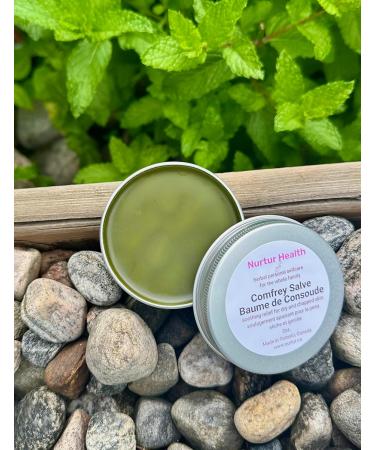 Skin Repair Comfrey Salve - 100% Natural and Organic Dry and Cracked Skin Massage Balm Sore Muscles plastic free handcrafted - 2oz - Buy Online on GoSupps.com