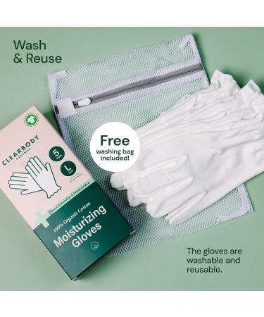 Clearbody Manuka Honey Eczema Cream and Organic Gloves Large. White Organic Cotton Gloves 5 Pairs (10 Pcs) 100% Organic Cotton Gloves for Dry Hands Reusable Moisturizing Gloves with Eczema Gloves - Buy Online on GoSupps.com