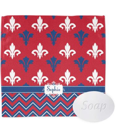 YouCustomizeIt Personalized Patriotic Fleur de Lis Washcloth