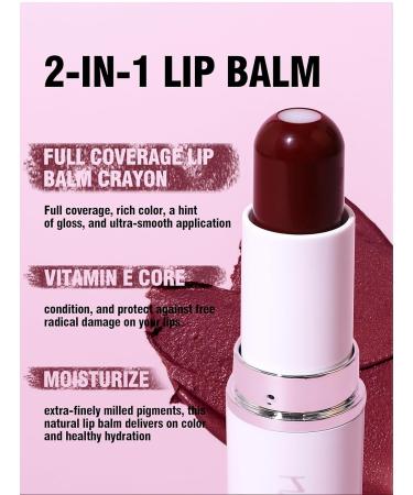 Nude Pink Hydrating Tinted Lip Balm & Velvet Lipstick - Vitamin E Core Lip Shine Buildable Glossy Lip Gloss (#01 - Buy Online on GoSupps.com