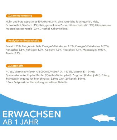 IAMS Dry Cat Food with Fish - 10kg for Cats Aged 1-6 Years | Premium Sea Fish Formula International Shipping Available - Buy Online on GoSupps.com