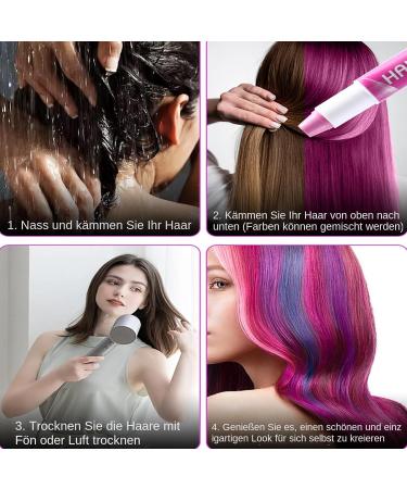 Coloration temporaire pour cheveux 10 couleurs craies lavables kit de maquillage pour adultes et - Buy Online on GoSupps.com