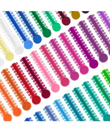 Orthodontic Ligature Ties Braces Color Bands 1040 PCS | Annhua Dental Elastomeric O-Rings Rubber Bands for Braces | Multicolor Brackets - Buy Online on GoSupps.com