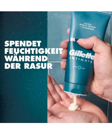 Gillette Intimate Care Razor Set for Men - 2-in-1 Shaving & Shower Cream with Aloe - Paraben-Free - Perfect Gift - 177 ml - Buy Online on GoSupps.com