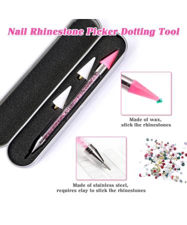 Sularpek Strass Picker Point Anhyzic Pent - Dual Ended Gemstone & Dotting Pen for Nail Art | Nailpunk Abbey - DIY Decoration Tool for Nail Gems & Stones (Rosa) - Buy Online on GoSupps.com