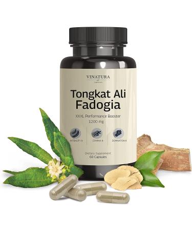 Fadogia Agrestis Tongkat Ali 1200mg - USA Made Herbal Supplement with L-Citrulline and L-Arginine | Vinatura Supplements - Buy Online on GoSupps.com