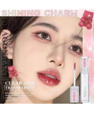 6 Colors Cute Bear Lip Glaze Set | Moisturizing Glitter Lip Gloss for Women & Girls | Tinted Shiny Lip Oil - Perfect Party Gift - Buy Online on GoSupps.com