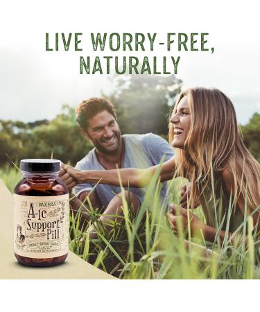 A-1C Support 120 Capsules | Natural Organic Formula with Bitter Melon Holy Basil & Aloe Vera | Non-GMO Herbal Supplement for Blood Sugar Balance - Buy Online on GoSupps.com