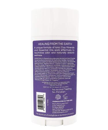 ClayDry Bold Lavender Vegan Deodorant 2.8 oz Stick by Zion Health - Buy Online on GoSupps.com