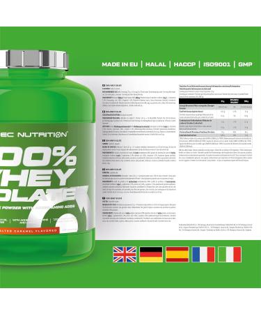 Scitec Nutrition 100% Whey Isolate - Salty Caramel 2kg | Pure Protein BCAAs Glutamine & Arginine | Sugar & Gluten Free Formula - Buy Online on GoSupps.com