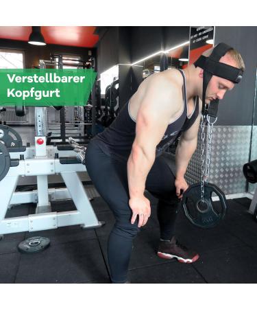 NetroxSports Neck Trainer - Strengthen Neck & Neck Area | Adjustable Harness & 80cm Steel Chain | Ideal for Bodybuilding Boxing Weightlifting & Martial Arts - Buy Online on GoSupps.com