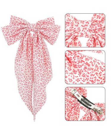 Shop Wllhyf Pink Big Bow Hair Clips - Silky Satin 90s Style Hairpins for Women & Girls | International Shipping - Buy Online on GoSupps.com