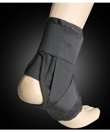 BLITZU Lace Up Ankle Brace for Sprained Ankles - Stabilizer Support Sleeve for Men & Women | Ideal for Volleyball Basketball & Injury Recovery - Size S - Buy Online on GoSupps.com
