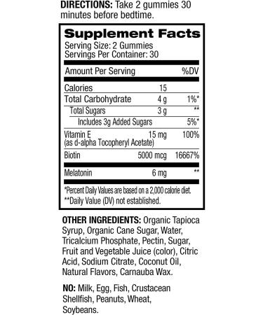 Natrol Sleep Beauty Gummies - Melatonin  Biotin & Vitamin E - 100% Drug Free - Raspberry Flavor - 60 Count - Buy Online on GoSupps.com