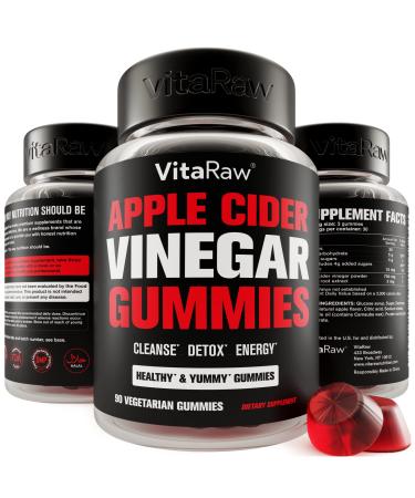 /*  Apple Cider Vinegar Gummies with The Mother - Supports Diet, Weight Loss, Energy, and Gut Health - Gluten Free, Non GMO, Dairy Free - ACV Gummies