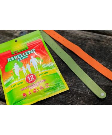 12 Pack Mosquito Guard Repellent Bands - Natural Citronella & Lemongrass Oil, DEET Free - Buy Online on GoSupps.com