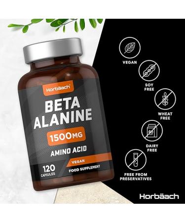 Horbaach Beta Alanine 1500mg | 120 Vegan Tablets | Premium Amino Acid Supplement - Buy Online on GoSupps.com