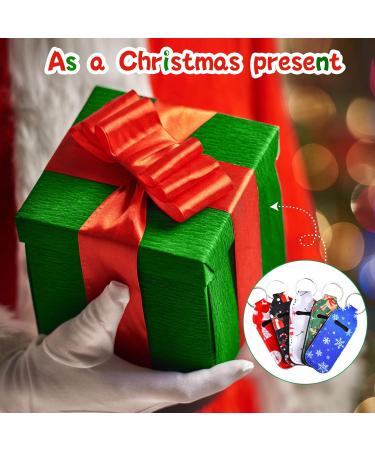 6 Pack Christmas Lipstick Holder Keychains - Neoprene Protective Cases for Lip Balm & Lipstick | Perfect Gift for Girls & Women - Buy Online on GoSupps.com