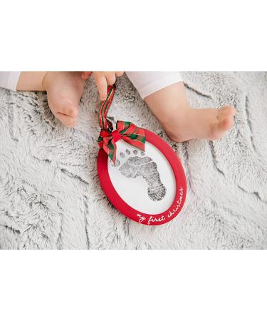 Pearhead Holiday Babyprints Photo Ornament with Clean-Touch Ink | Christmas Baby Footprint Ornament | Perfect Holiday Gift for the Family | Double-Sided Baby Christmas Ornament in Red Ink - Buy Online on GoSupps.com