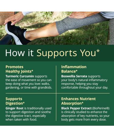 Turmeric Curcumin Boswellia with Ginger & BioPerine - 95% Curcuminoids, Joint & Cartilage Support - 60 Vegan Capsules - Buy Online on GoSupps.com