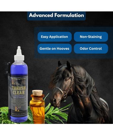 E3 Thrush Clear Treatment owerful Solution for Equine Hoof Thrush - 8 Oz - - Buy Online on GoSupps.com