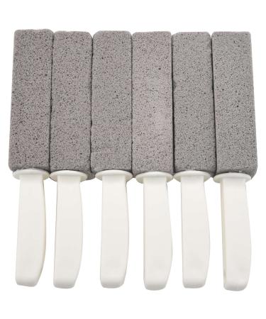 Lizusidtsy Toilet Bowl Pumice Cleaning Stone with Handle for Toilet Cleaning Hard Water Ring Remover 6 Pack