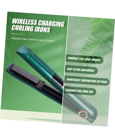 OHPHCALL Curling Iron Hair Shaping Tool Hair Styling Tools Hair Straightener Travel Size Abs Green 21X4X3.5CM Green - Buy Online on GoSupps.com