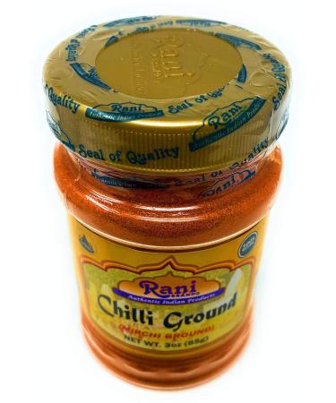 Rani Chilli Powder (Mirchi) Indian Spice 3oz PET Jar - All Natural, Vegan, Gluten Friendly - Pack of 1 - Buy Online on GoSupps.com