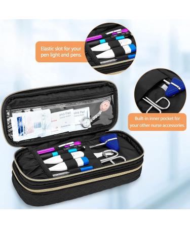 Damero Double Layer Stethoscope Case - Compatible with 3M Littmann/ADC/Omron - Stethoscope Carrying Travel Bag in Black - Buy Online on GoSupps.com