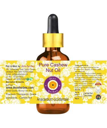 d ve herbes Cashew Nut Oil (Anacardium occidentale) with Glass Dropper | Infused | Pure | Non-Sticky | Lightweight | for Facial Care | Men & Women | 30ml (1 oz) - Buy Online on GoSupps.com