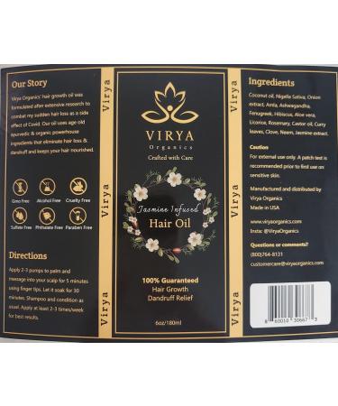Jasmine Infused Hair Growth Oil - Ayurvedic Pre-Shampoo Treatment for All Hair Types | 13 Natural Ingredients - Buy Online on GoSupps.com